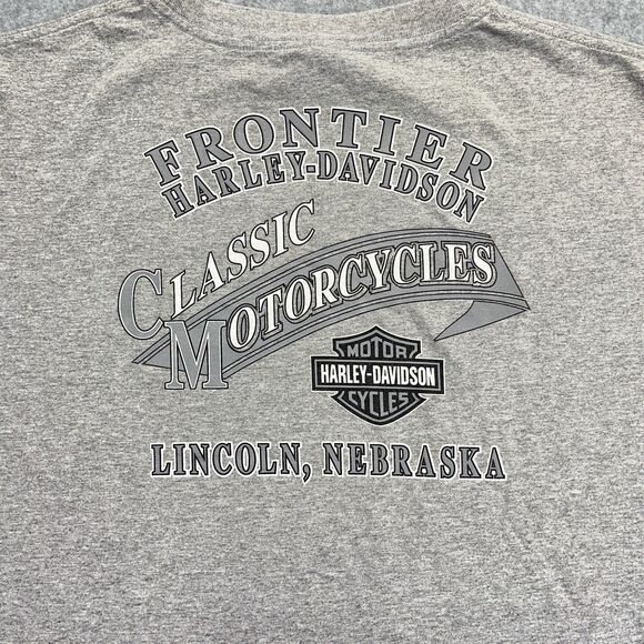 Vintage 2004 Harley Davidson T-Shirt Mens XL Gray Motorcycle Holoubek USA Made - Picture 8 of 11